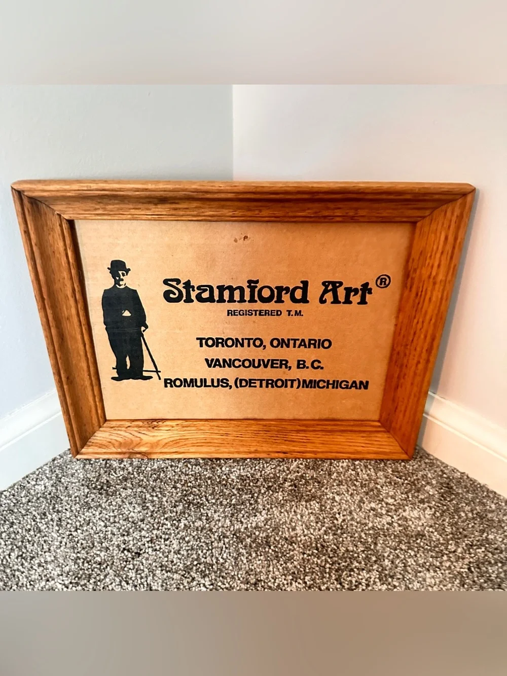 Vintage oak picture frame 11x14 no glass